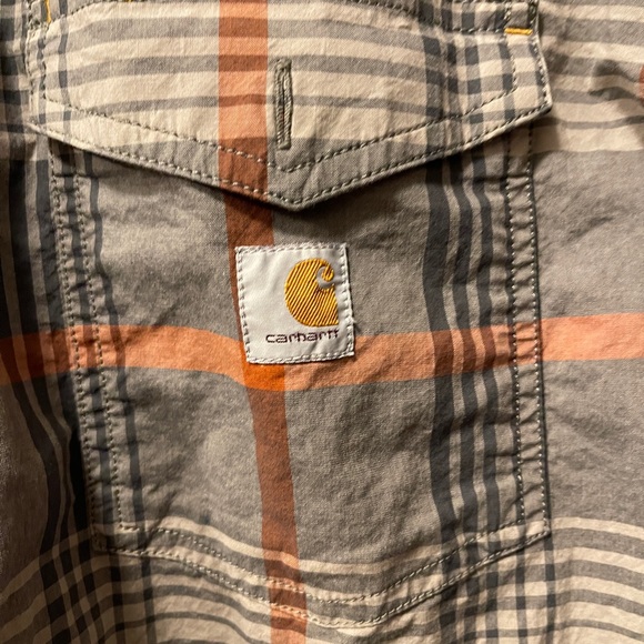 Carhartt Rugged Flex Men’s 2XL Plaid Button Down Work Shirt Relaxed Fit - Picture 4 of 6
